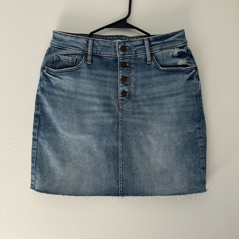 High Waisted Denim Mini Skirt